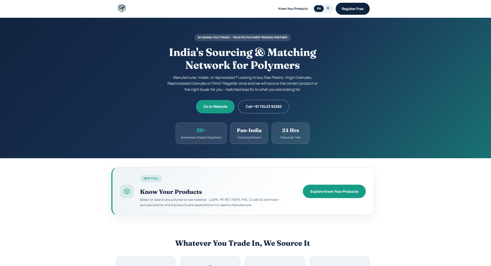 Granil Polytrade Connect Portal